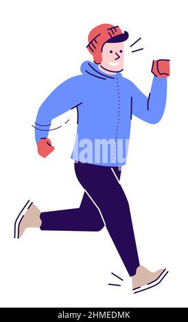 Competitive sporting event semi flat RGB color vector illustration Stock Vector
