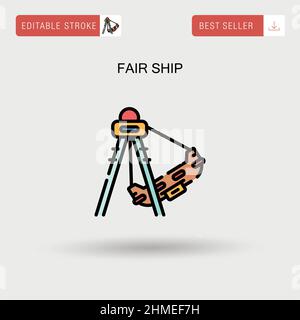 Fair ship Simple vector icon. Stock Vector