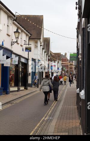 Sir Isaacs Walk in Colchester, a popular area for independent shops Stock Photo