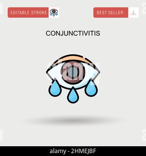 Conjunctivitis Simple vector icon. Stock Vector