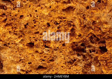 Yellow sand stone rock detailed texture surface Stock Photo