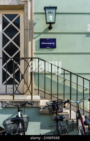 Stage entrance at the Deutsches Theater in Luisenstrasse, Berlin, Germany Stock Photo