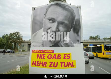 Election poster, FDP, Christian Lindner, Bundestag election, Berlin, Germany