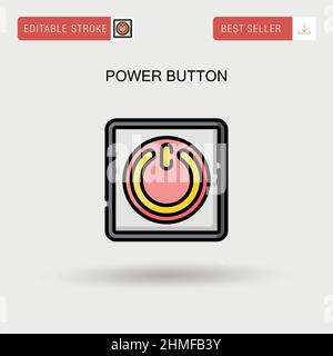 Power button Simple vector icon. Stock Vector