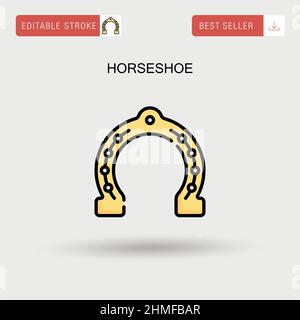 Horseshoe Simple vector icon. Stock Vector