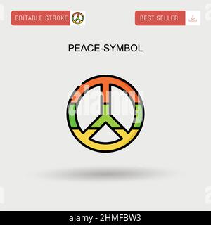 Peace-symbol Simple vector icon. Stock Vector