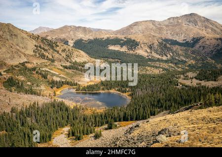 Hartenstein Lake in the Collegiate Wilderness, Colorado Stock Photo