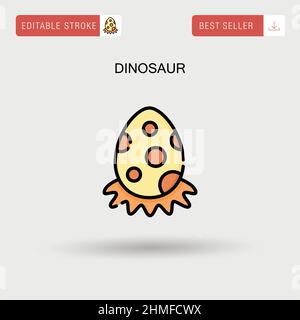 Dinosaur Simple vector icon. Stock Vector