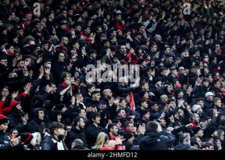 Coppa Italia match between AC Milan vs SS Lazio on February 09, 2022 at the Giuseppe Meazza stadium in Milano, Italy Stock Photo