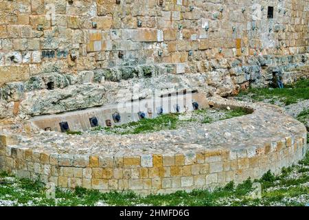 Remains of Ancient Medieval Tower in Mdina Stock Photo
