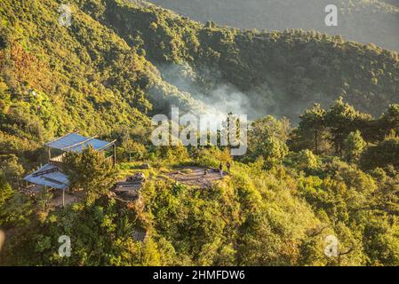 Beautiful sunrise over Lake Atitlan, Lago Atitlan, Guatemala Stock Photo