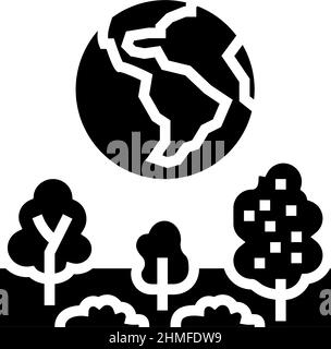 deforestation map glyph icon vector illustration Stock Vector Image ...