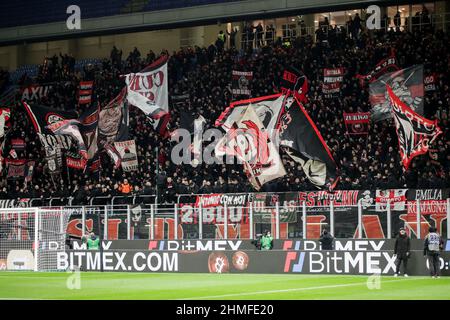 Coppa Italia match between AC Milan vs SS Lazio on February 09, 2022 at the Giuseppe Meazza stadium in Milano, Italy Stock Photo