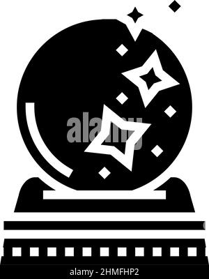 sphere magic glyph icon vector illustration Stock Vector