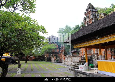 Empty complex of Pura Agung Jagatnatha of Denpasar, Bali. Taken in January 2022. Stock Photo