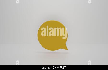 Chat bubble icons or speech bubbles sign symbol on white background. Concept of chat, communication or dialogue. 3d rendering illustration. Stock Photo