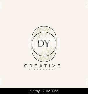 DY Initial Letter Flower Logo Template Vector premium vector Stock Vector