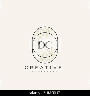 DC Initial Letter Flower Logo Template Vector premium vector Stock Vector