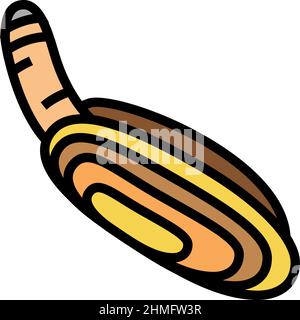 pacific razor clam color icon vector illustration Stock Vector