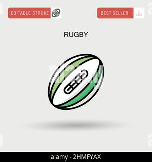 Rugby Simple vector icon. Stock Vector