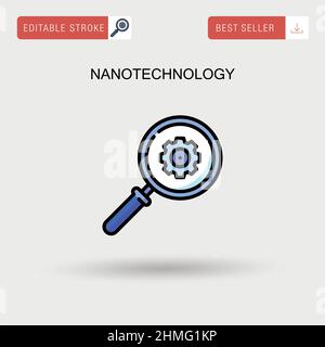 Nanotechnology Simple vector icon. Stock Vector