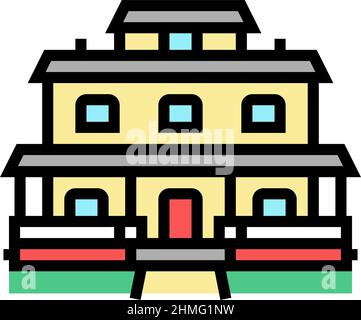 split-level house color icon vector illustration Stock Vector Image ...