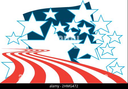Stars and Stripes Vector Background Stock Vector