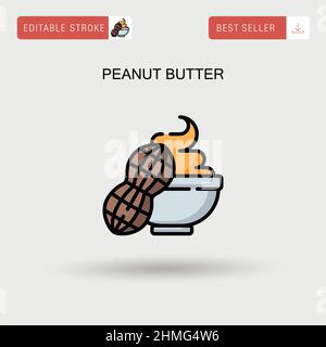 Peanut butter Simple vector icon. Stock Vector