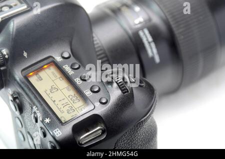 Making Picture with Digital SLR Camera Canon EOS 6D with Canon Lens 100mm macro Stock Photo