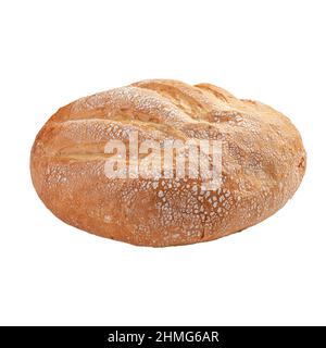 Isolated freshly baked loaf of creamy bread Stock Photo