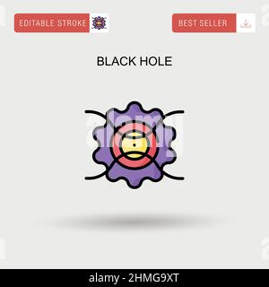 Black hole Simple vector icon. Stock Vector