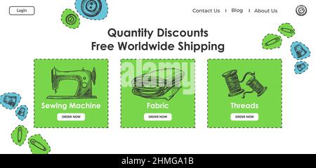 Quantity discounts free worldwide shipping fabric Stock Vector
