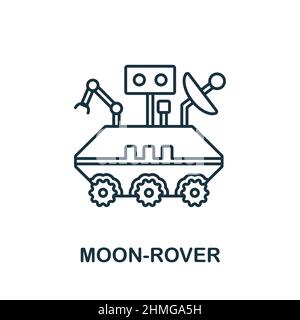 Moon-Rover icon. Line element from space collection. Linear Moon-Rover icon sign for web design, infographics and more. Stock Vector