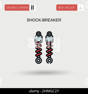 Shock-breaker Simple vector icon. Stock Vector