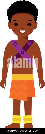 African men dressed in national costumes Stock Vector