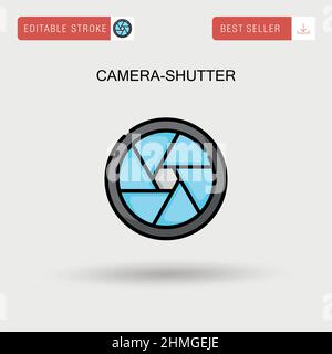 Camera-shutter Simple vector icon. Stock Vector