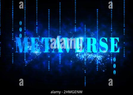 Metaverse. Future vitrual universe. Digitally abstract background.  Stock Photo