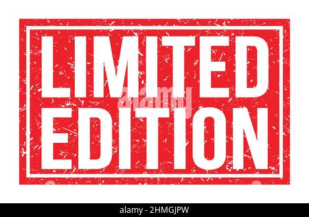 LIMITED EDITION, words written on red rectangle stamp sign Stock Photo
