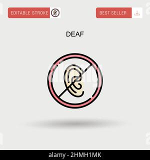 Deaf Simple vector icon. Stock Vector