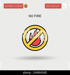 No fire Simple vector icon. Stock Vector