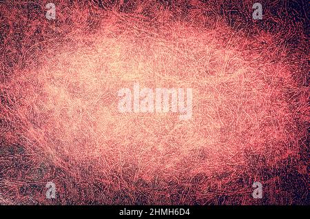 Texture, background from genuine red leather with vignette Stock Photo