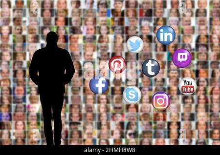 social media concept Stock Photo