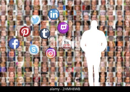 social media concept Stock Photo