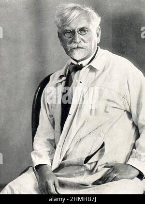 ALPHONSE MUCHA (1860-1939) Bohemian and Czech artist, famous for his Art Nouveau designs, here about 1936 Stock Photo