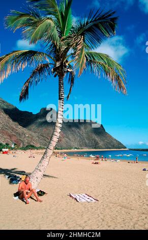 Las Teresitas beach near San Andres, Tenerife, Canary Islands, Spain Stock Photo