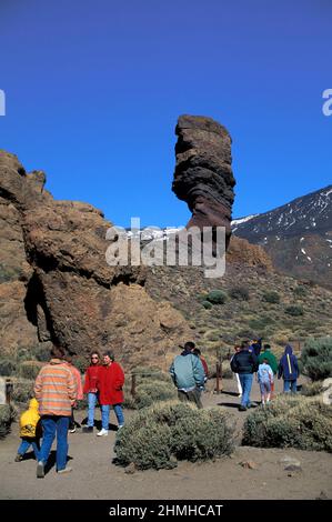 Roques de Garcia in Las Canadas National Park,  Tenerife, Canary Islands, Spain Stock Photo