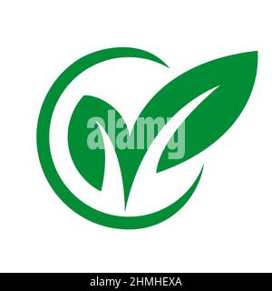 ECO checkmark icon Stock Vector