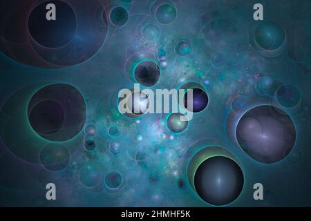 Created 3d rendering abstract fractal patterns in a hole for creative design, art, Stock Photo