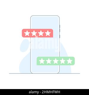 User reviews and feedback concept. User reviews online. Customer feedback review experience rating concept Stock Vector