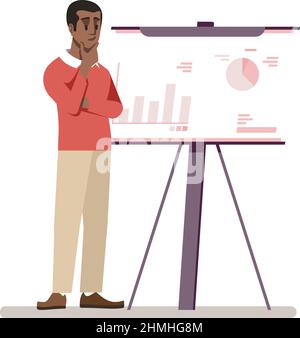 Startup development semi flat RGB color vector illustration Stock Vector